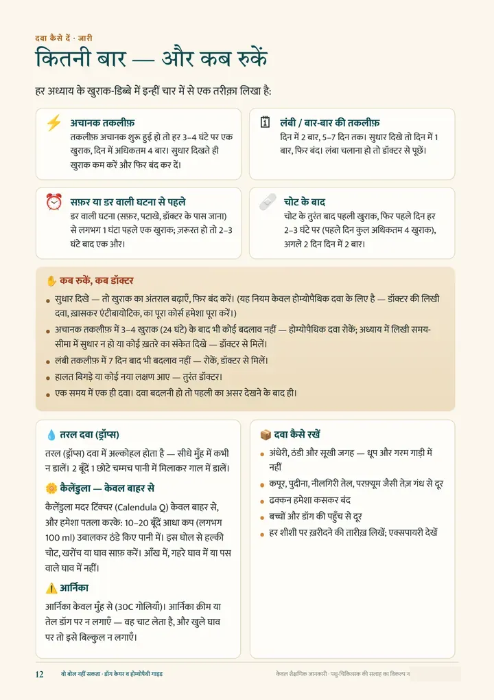 कितनी बार, और कब रुकें